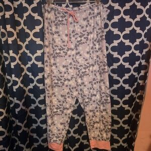 Cuddle Duds Polka Dot Pajama Pants with Pink Accents Size 3X